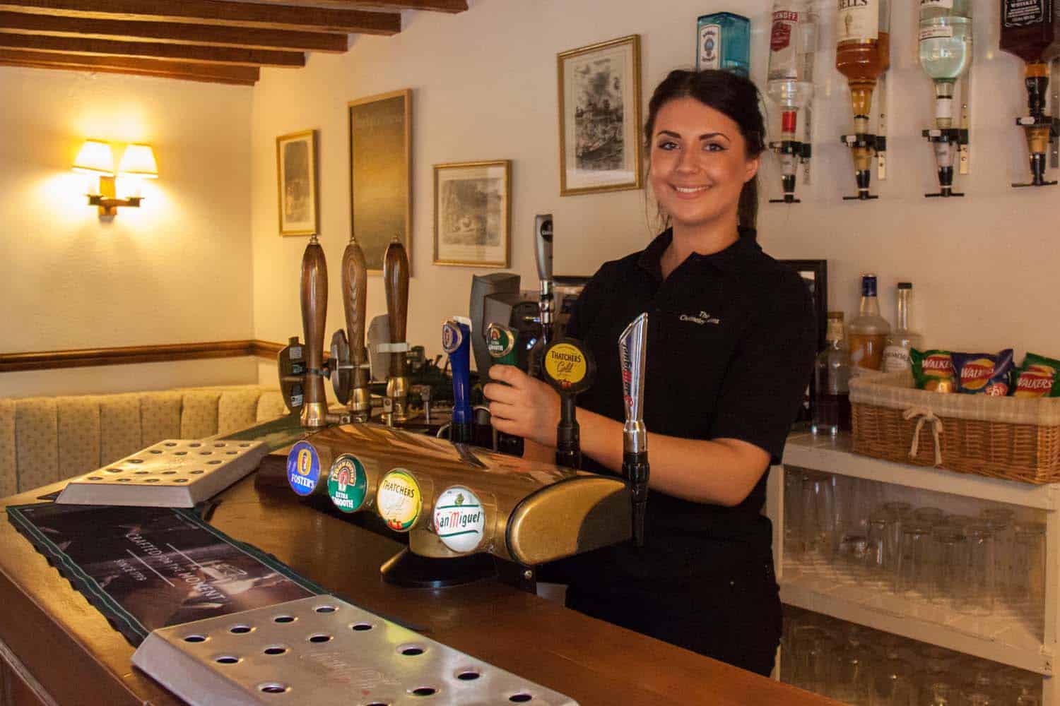 Cholmeley Arms bar and server